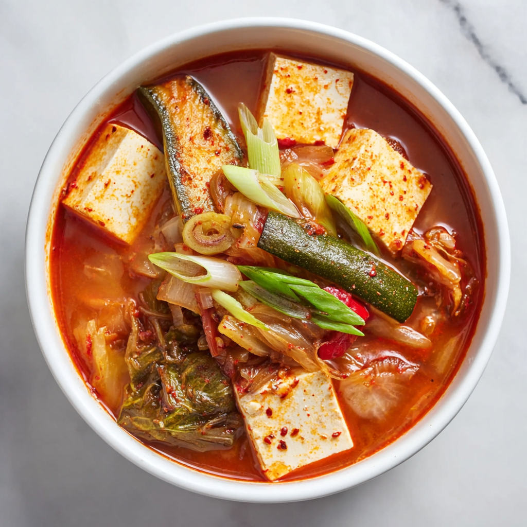 G: Korean Kimchi Tofu Stew with Beef Bone Broth 韩式泡菜豆腐汤配糙米饭 (Jan 11/Jan 14)