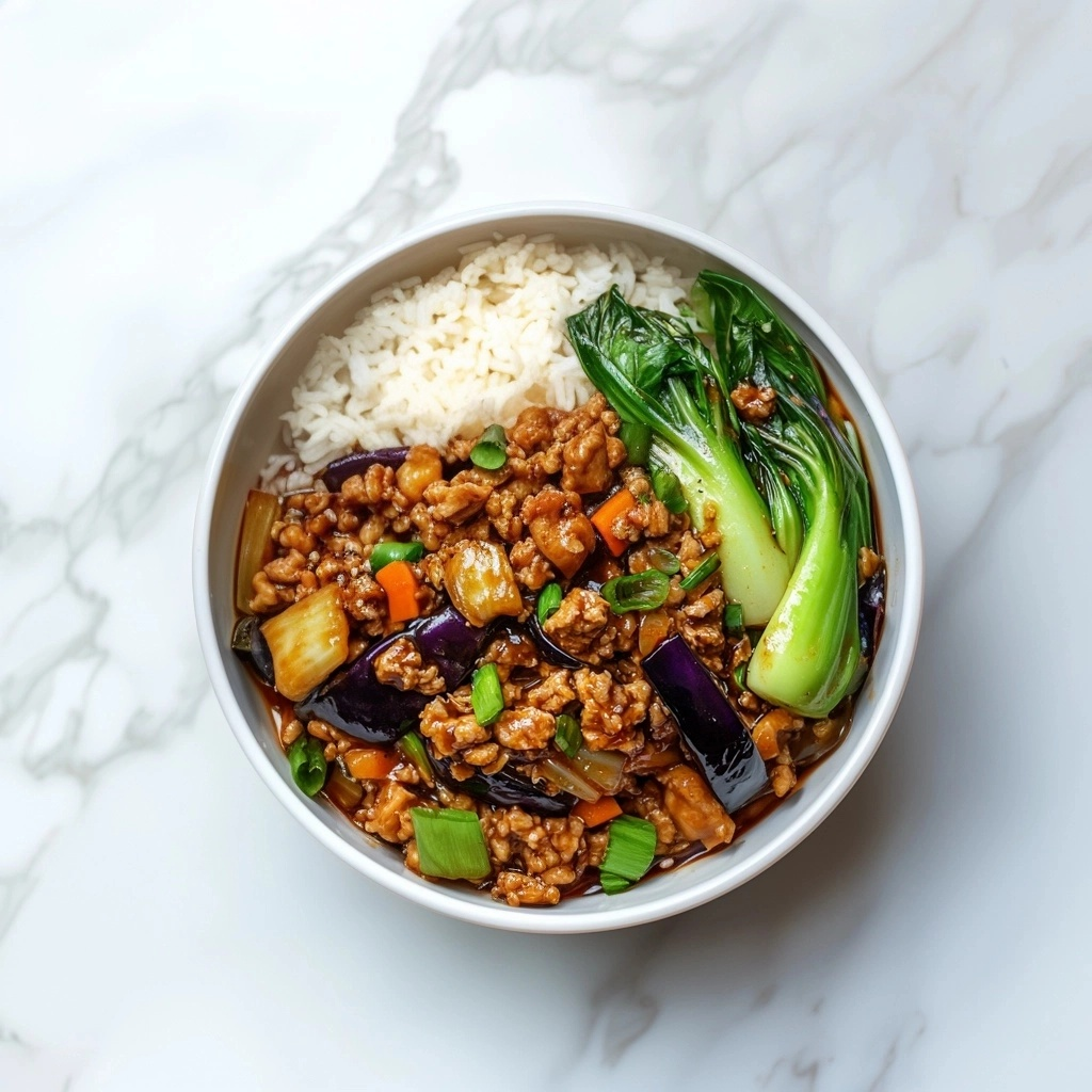 G: Minced Pork and Eggplant Stir-fry with Brown Rice 鱼香茄子配糙米饭 (August 9/12)