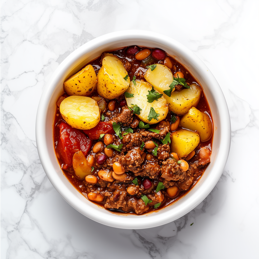 E: Mexican Beef Chilli with Pan-Fried Baby Potatoes 墨西哥牛肉酱配香煎小土豆 (Feb. 3/6)