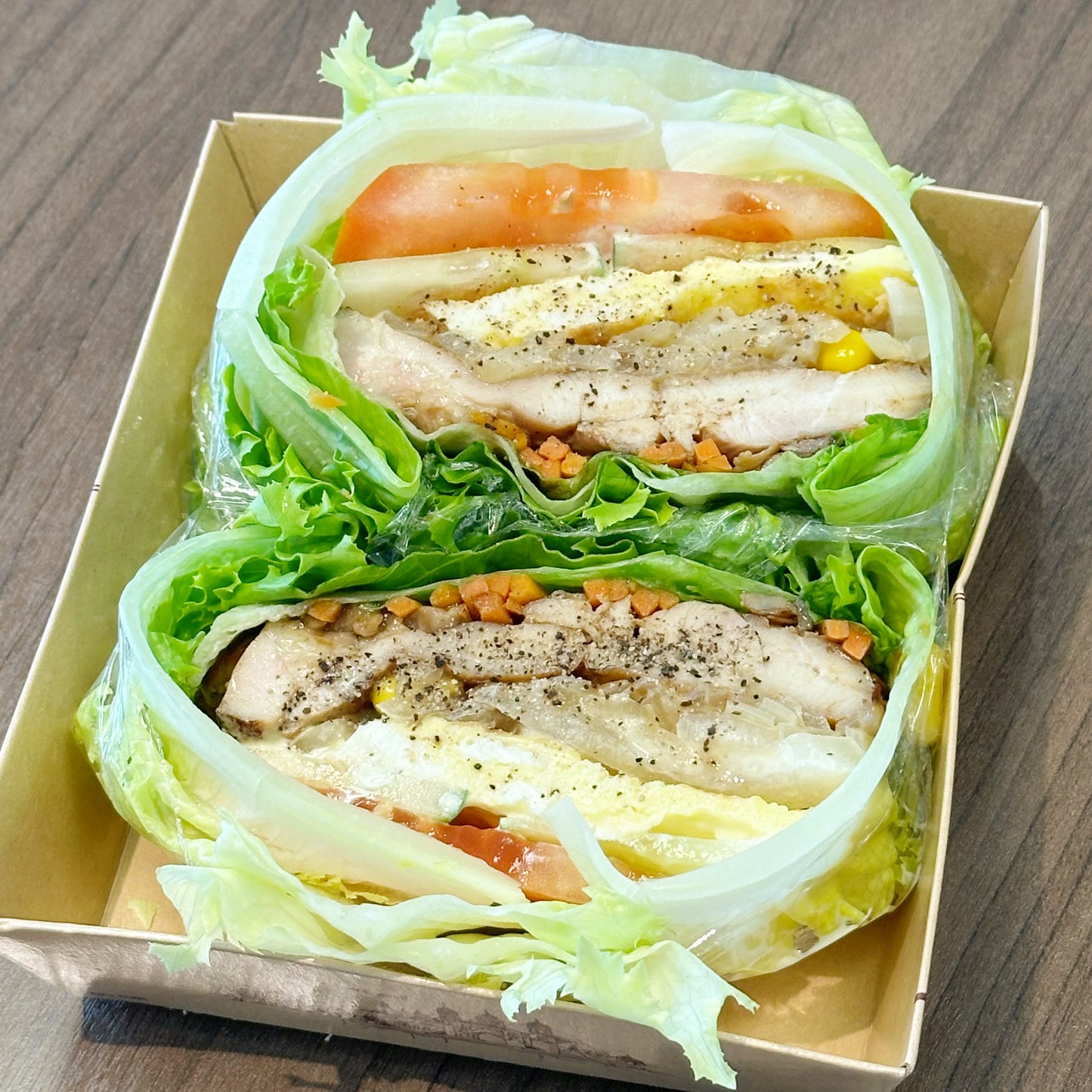 Chicken Sandwich with lettuce wrap