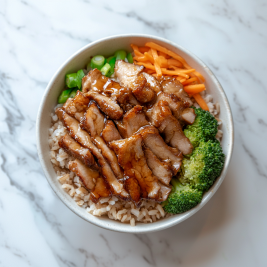 A: Japanese Miso Grilled Pork with Brown Rice 日式味噌烧肉饭 (May 17/ May 20)