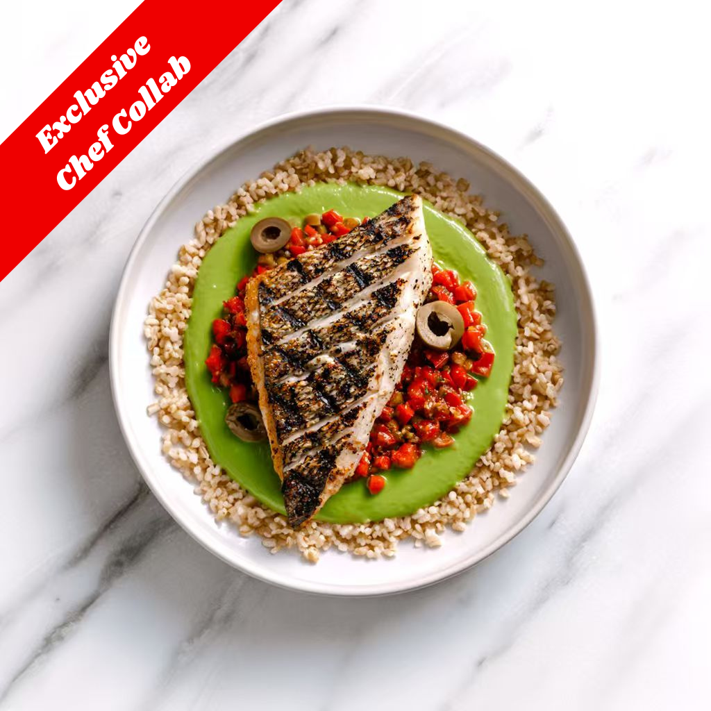C: Chef Collab: Grilled Red Snapper with Poblano Pepper Honey Sauce 烤红鲷鱼配墨西哥辣椒蜂蜜酱 (July 05/08)