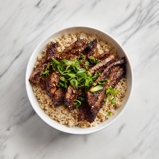 C: Korean BBQ Beef Short Ribs with Brown Rice 韩式炭烤牛仔骨配糙米饭 (Mar 29/ Apr 1)