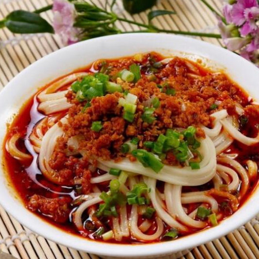 Sichuan Dandan noodle with minced beef.