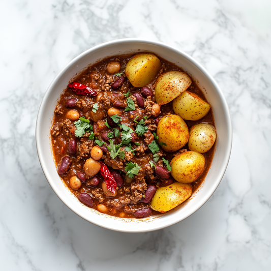 E: Mexican Beef Chilli with Pan-Fried Baby Potatoes 墨西哥牛肉酱配香煎小土豆 (Mar. 17/20)