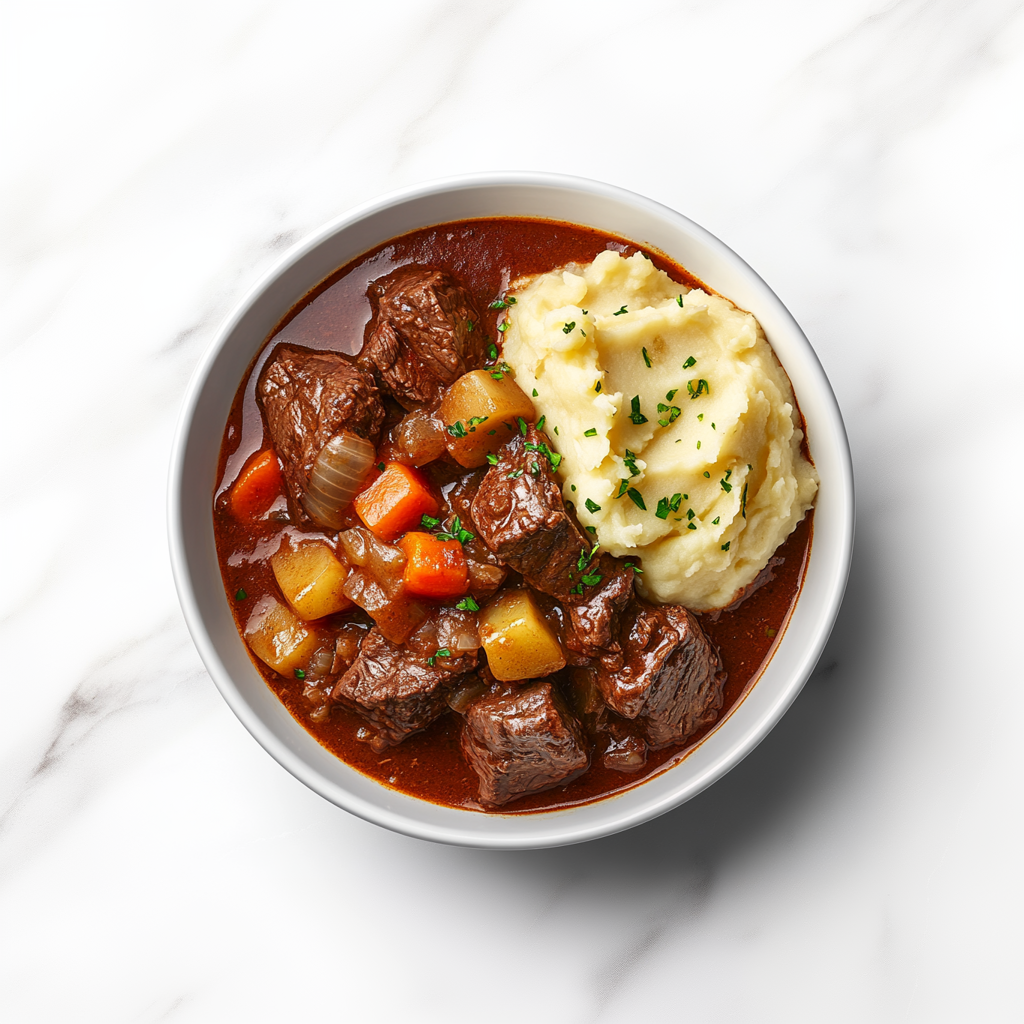 F: Beef Bourguignon with Garlic Mashed Potatoes 红酒炖牛肉配蒜香土豆泥 (Feb. 24/27)