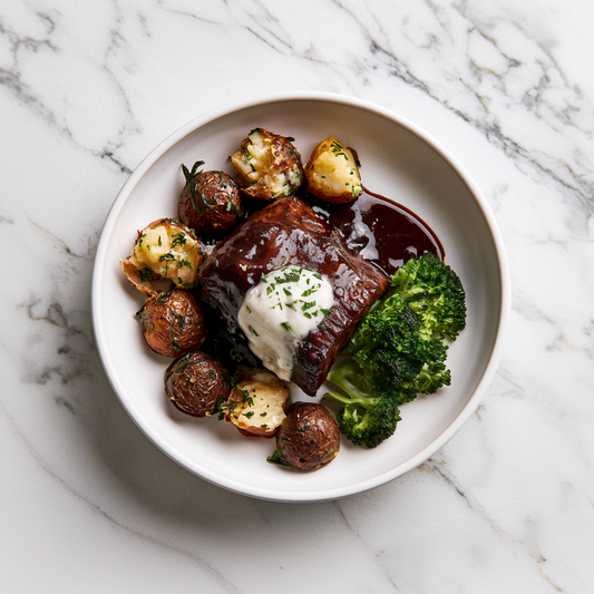 G: Chef Collab: Asian style Slow Braised Short Rib with Red wine jus 亚洲风味慢炖牛小排配红酒酱 (August 23/26)
