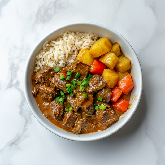 G: Hong Kong Style Beef Curry with Brown Rice 港式咖喱炖牛肉配杂粮饭 (Oct. 04/07)