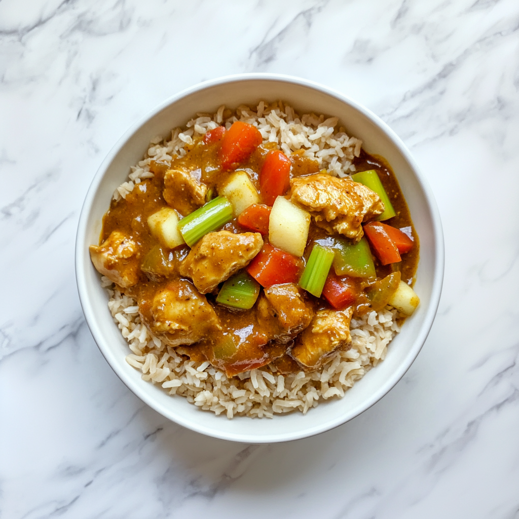 H: Japanese Chicken Curry with Brown Rice 日式咖喱鸡配杂粮饭 (Feb 22/ Feb 25)