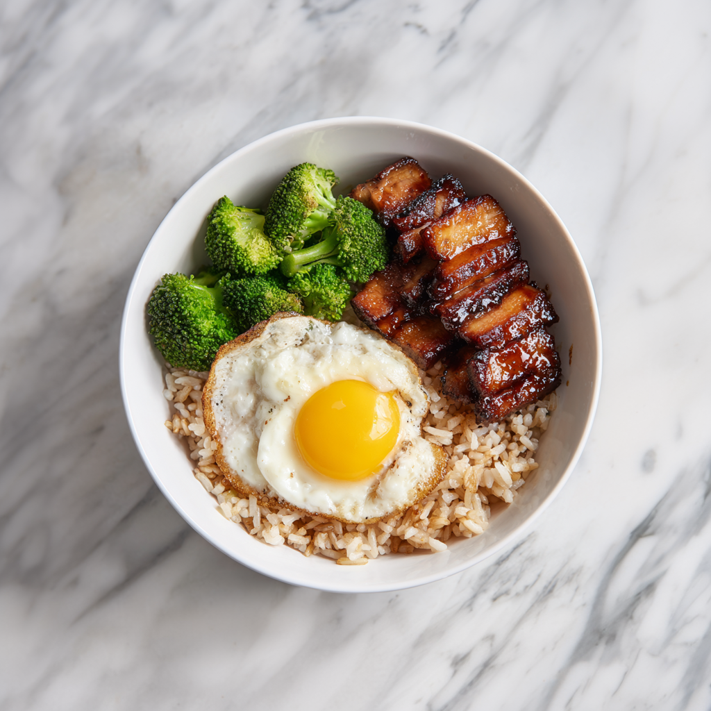 J: Hong Kong Style Cha Siu with Brown Rice 港式蜜汁叉烧饭 (Feb 1/ Feb 4)