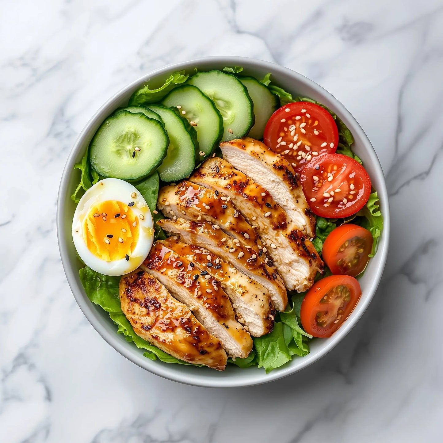 K: Grilled Chicken Salad with Japanese Roasted Sesame Dressing 日式烤鸡田园沙拉 (August 23/26)