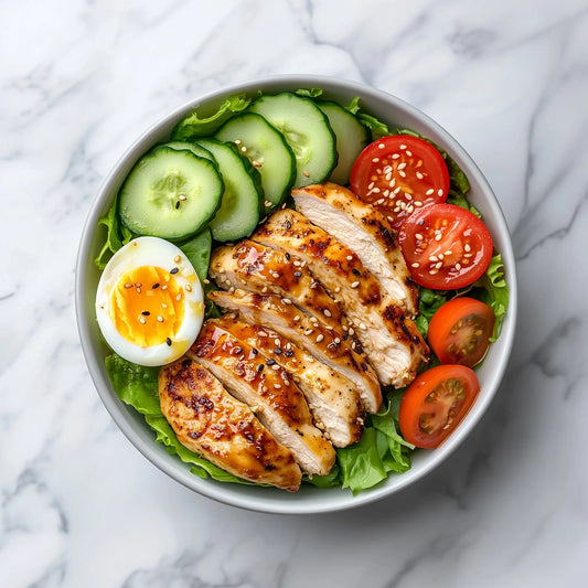 K: Grilled Chicken Salad with Japanese Roasted Sesame Dressing 日式烤鸡田园沙拉 (August 23/26)